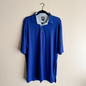 Foot Joy Blue Short Sleeve Polo - Large